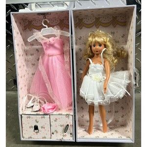 Show Stoppers 1990s 9” Ballerina Doll with Musical Travel Trunk